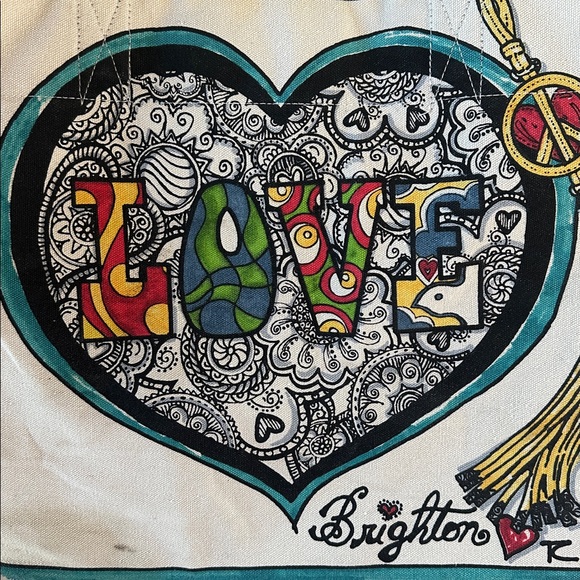 Brighton 50th Anniversary “Summer of Love” Tote Bag • Gigantic! EUC - Picture 2 of 9